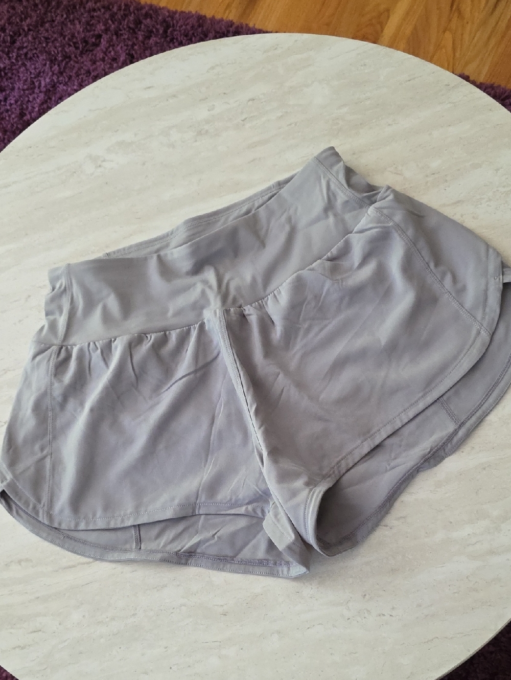Women’s Light Gray Athletic Shorts - Comfortable Running Skort Style